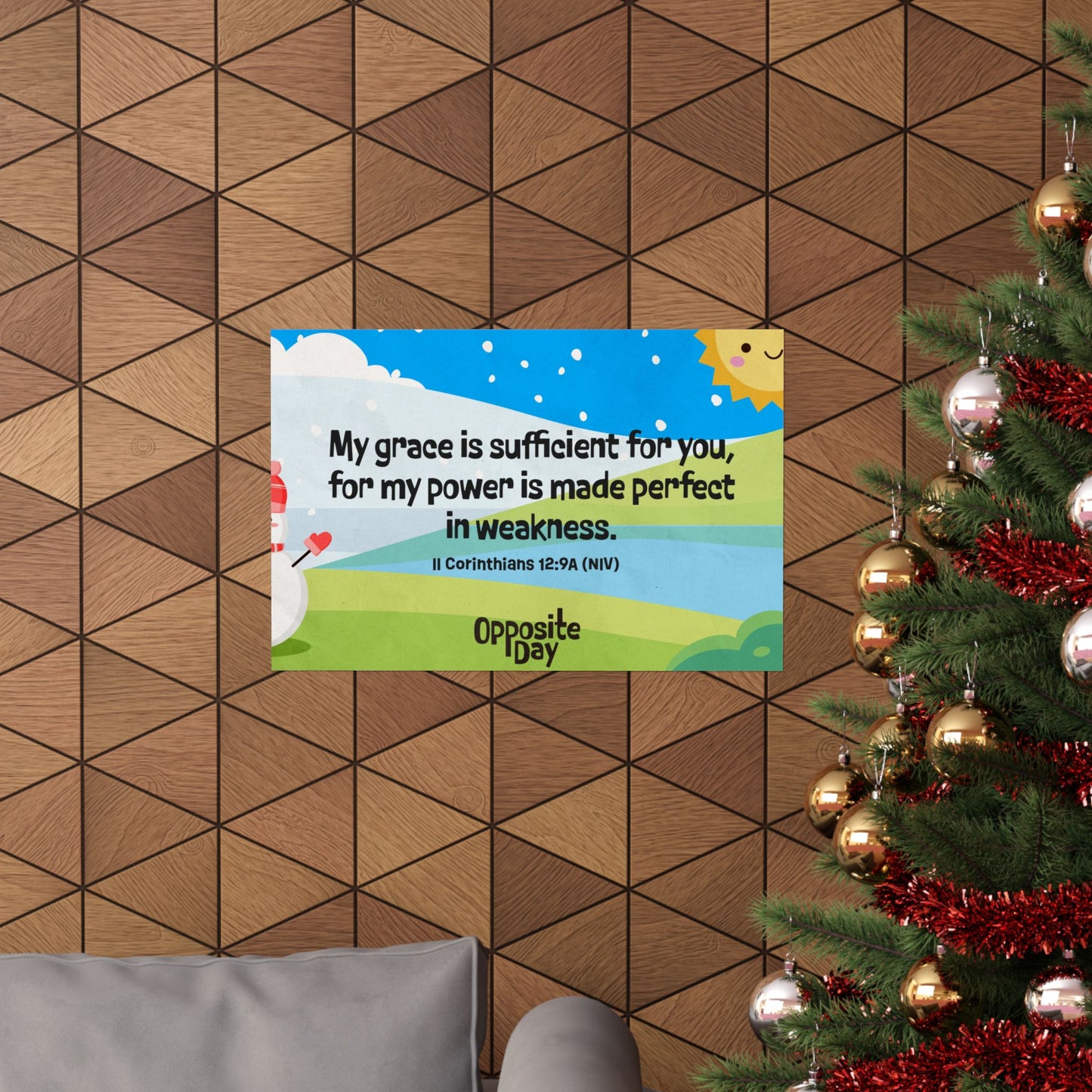 Poster | V5 | Opposite Day Preschool Memory Verse Graphic | Horizontal