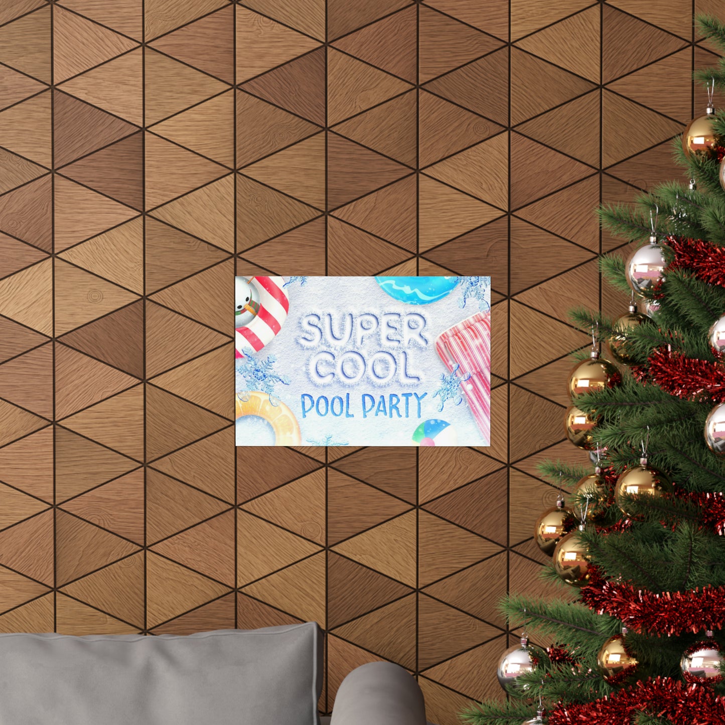 Poster I V7 I Let's Super Cool Pool Party Graphic I Horizontal