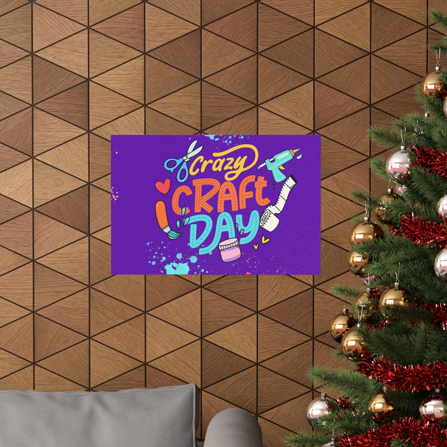 Poster I V7 I Crazy Craft Day Event Graphic I Horizontal
