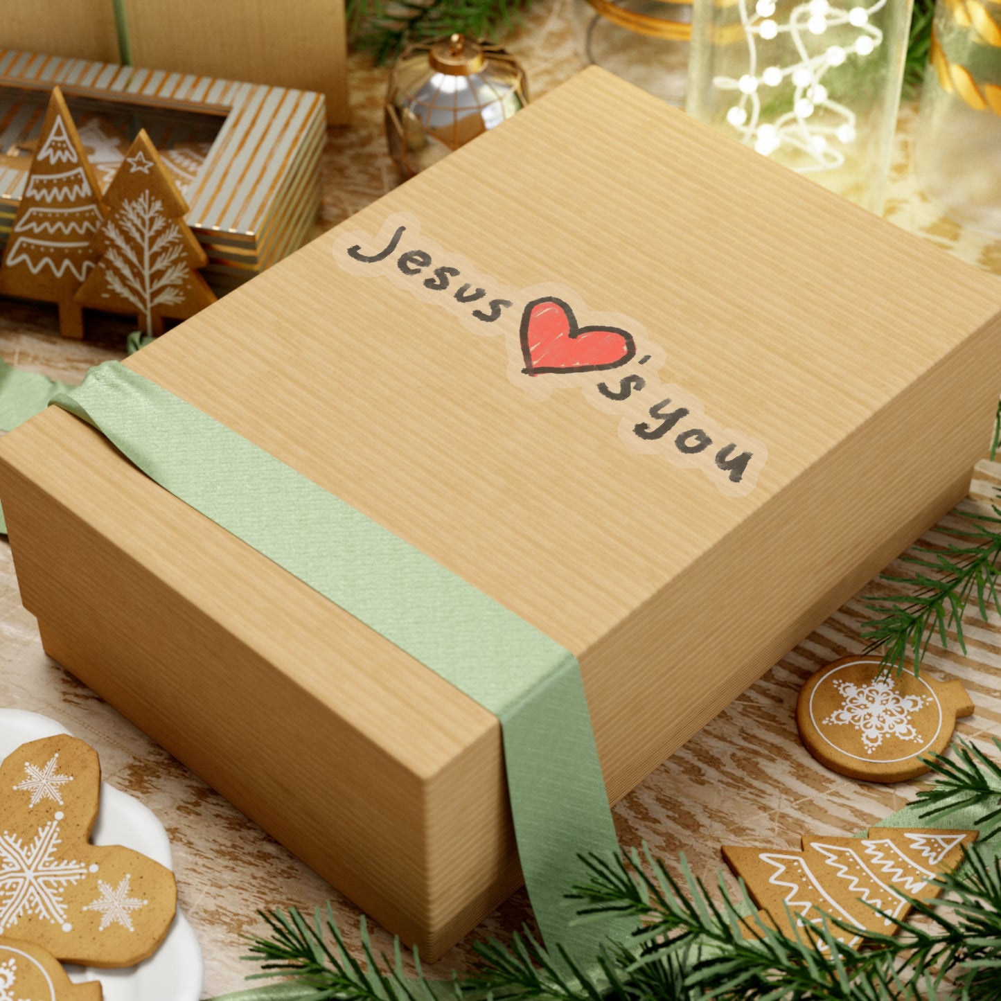 Jesus Loves You Horizontal Sticker