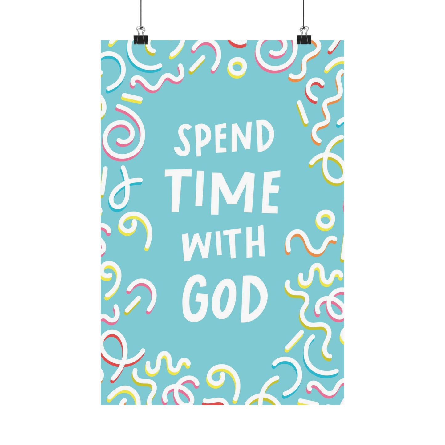 Poster I V7 I Spend Time With God Discipleship Graphic I Vertical