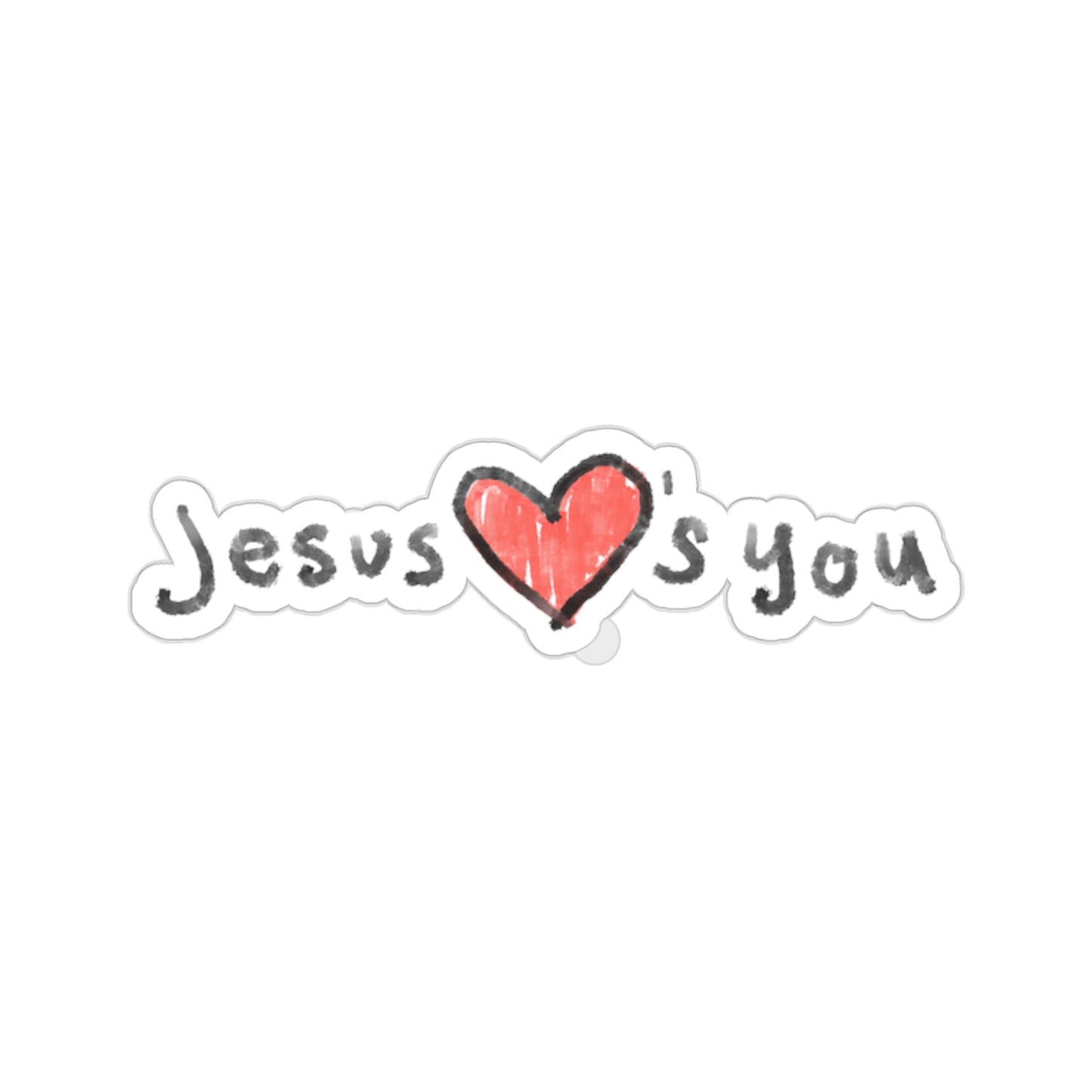 Jesus Loves You Horizontal Sticker