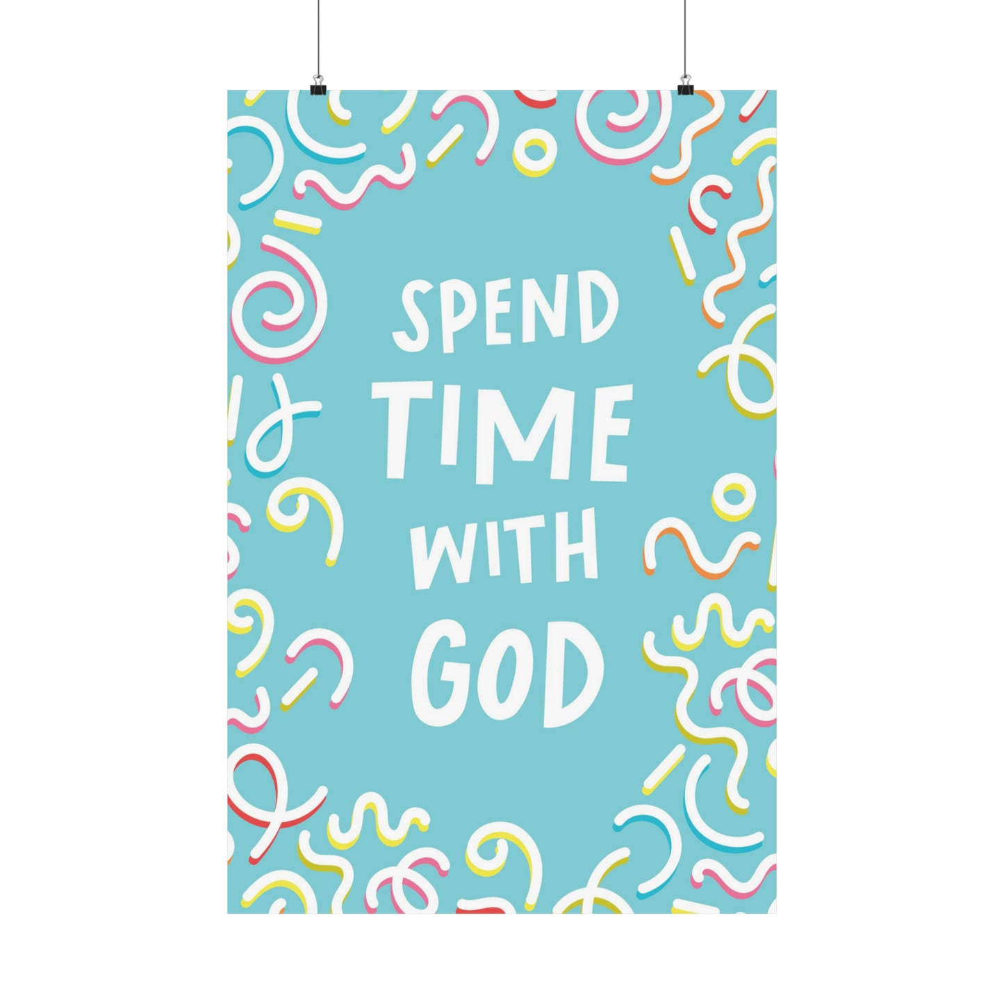 Poster I V7 I Spend Time With God Discipleship Graphic I Vertical
