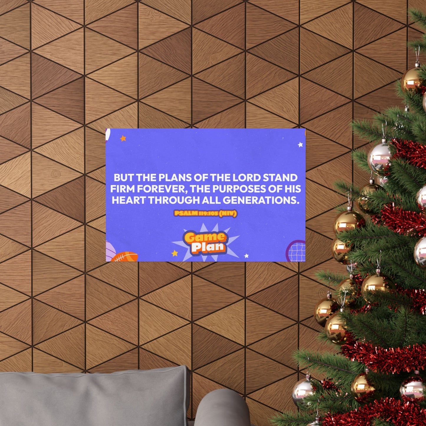 Poster | V8 | Game Plan Preschool Memory Verse Graphic | Horizontal