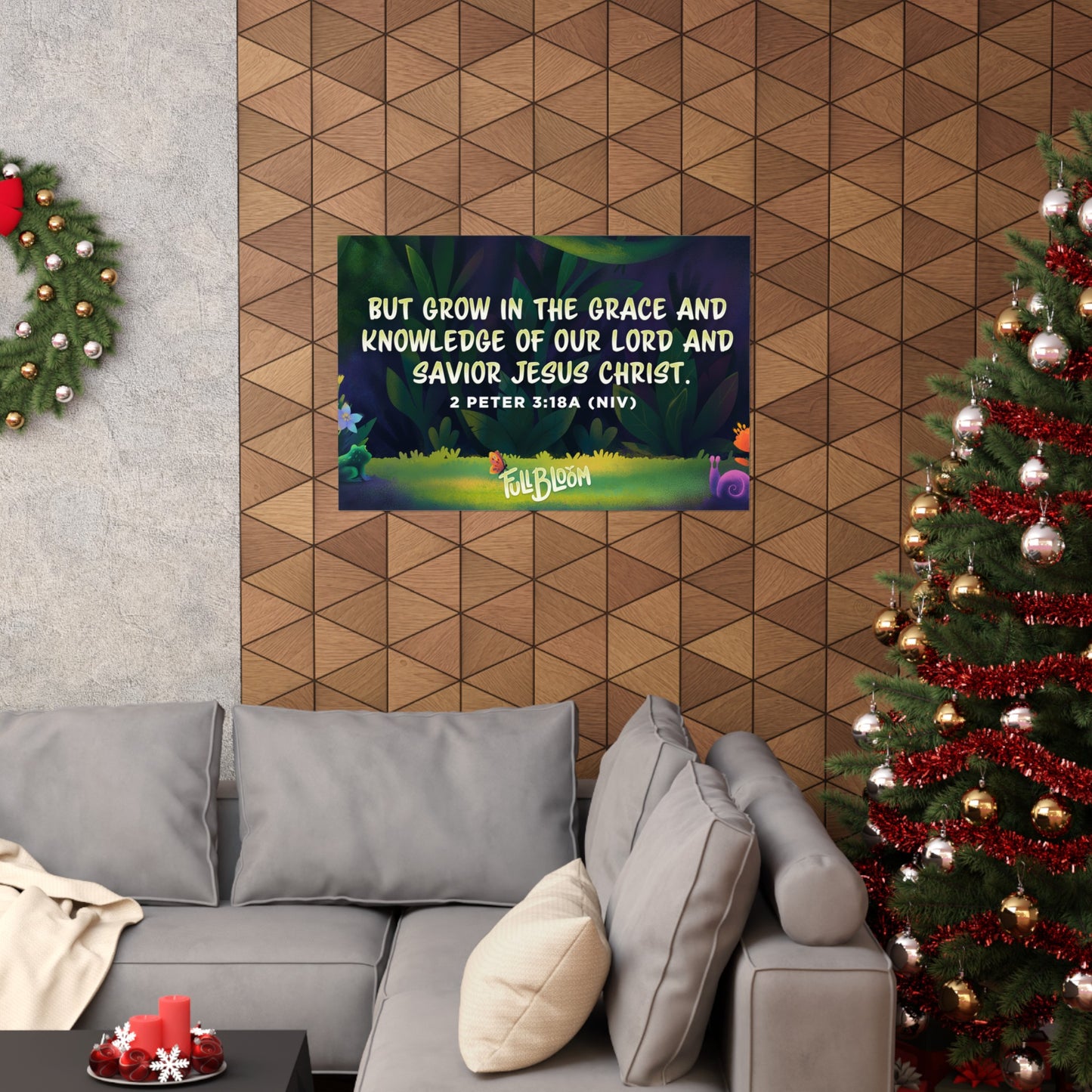 Poster | V8 | Full Bloom Memory Verse Graphic | Horizontal