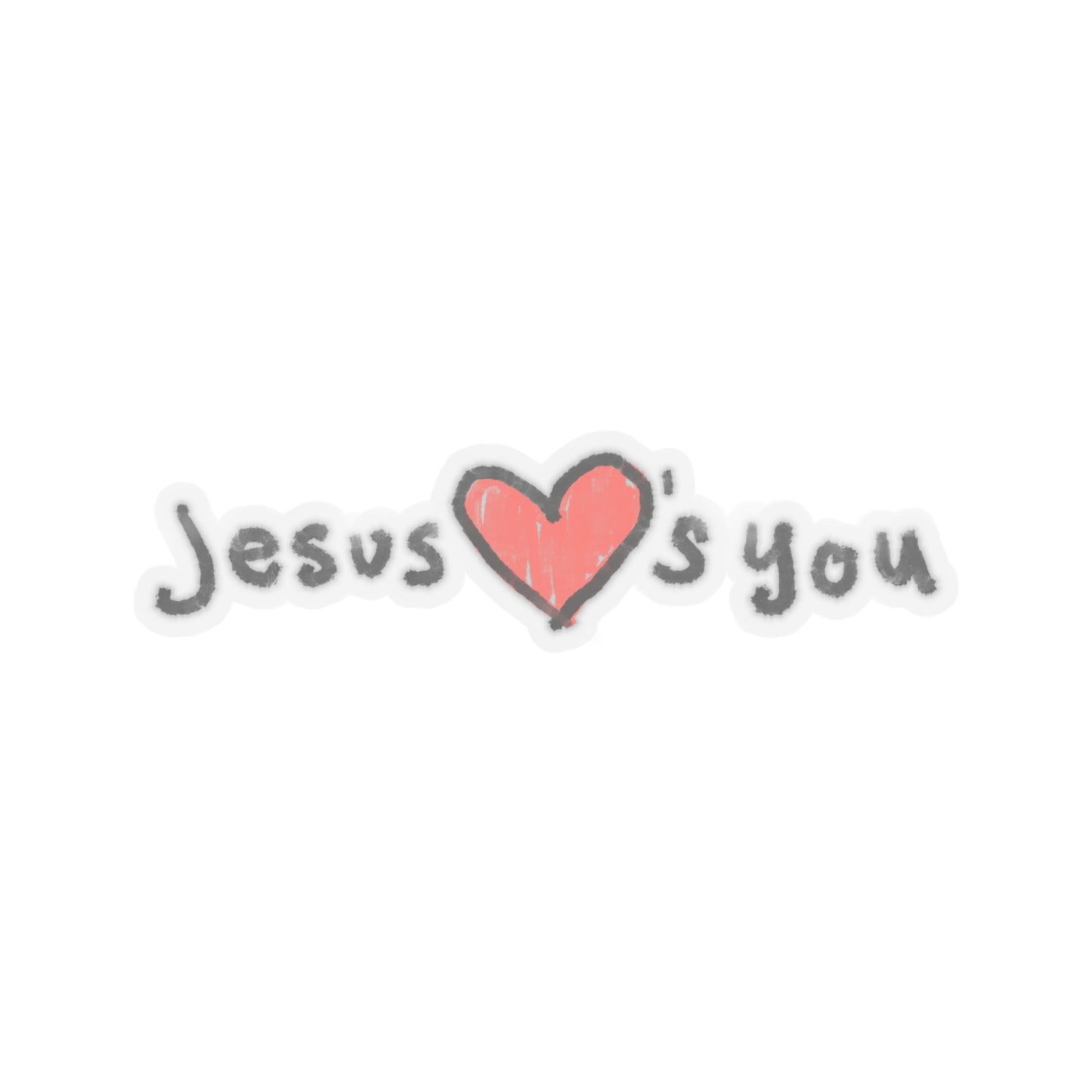 Jesus Loves You Horizontal Sticker