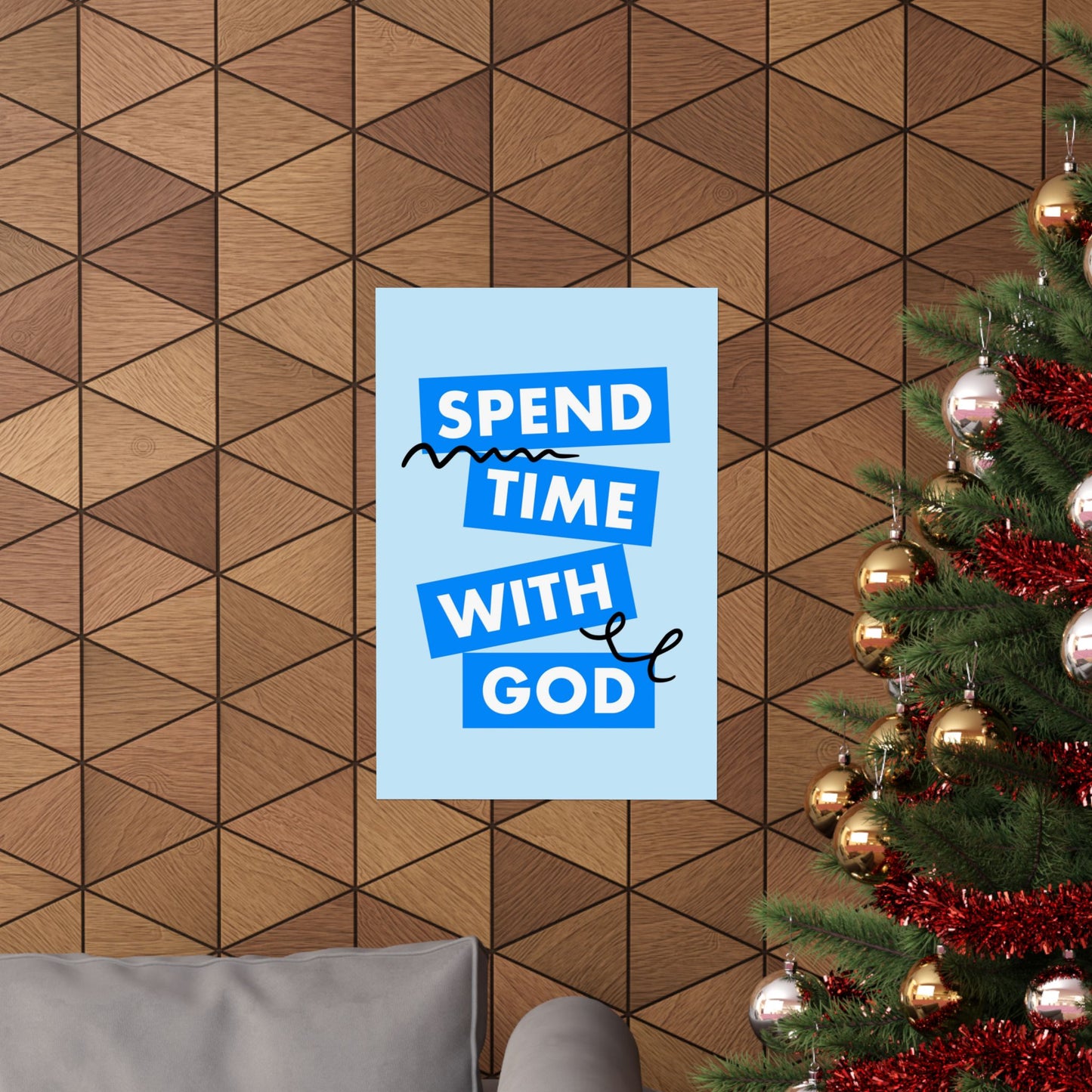 Poster I V8 I Spend Time With God Discipleship Graphic I Vertical