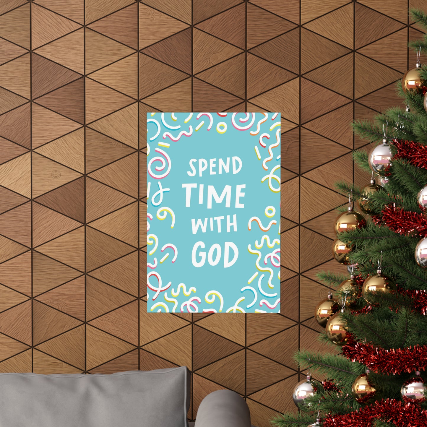 Poster I V7 I Spend Time With God Discipleship Graphic I Vertical