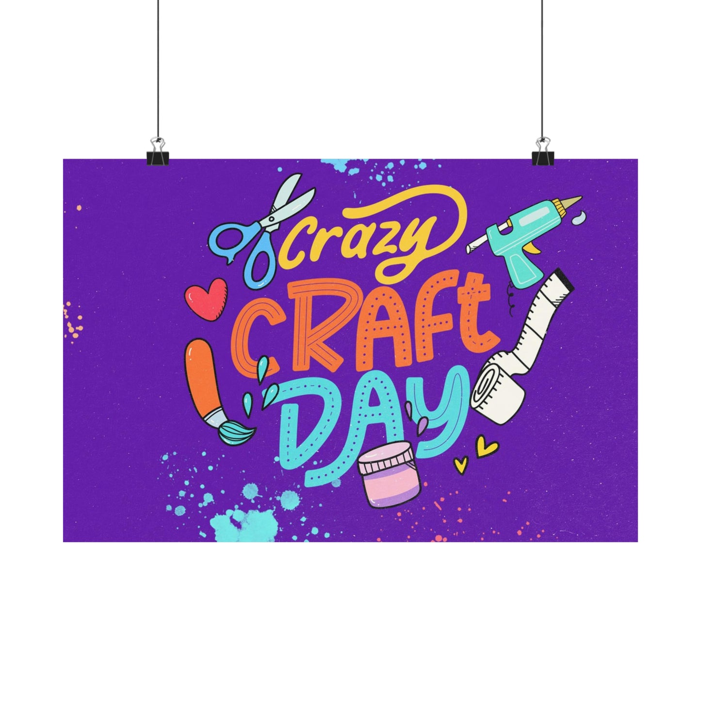 Poster I V7 I Crazy Craft Day Event Graphic I Horizontal