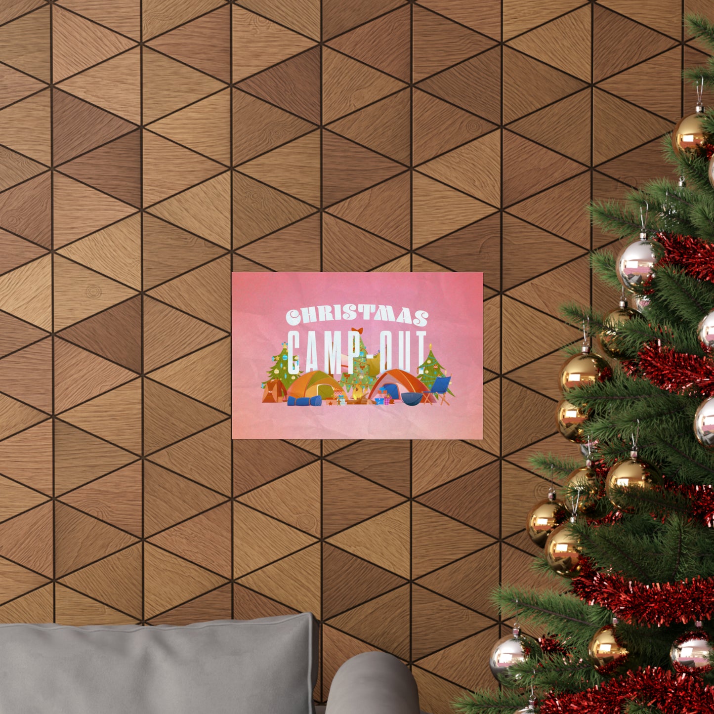 Poster I V7 I Christmas Camp Out Event Graphic I Horizontal