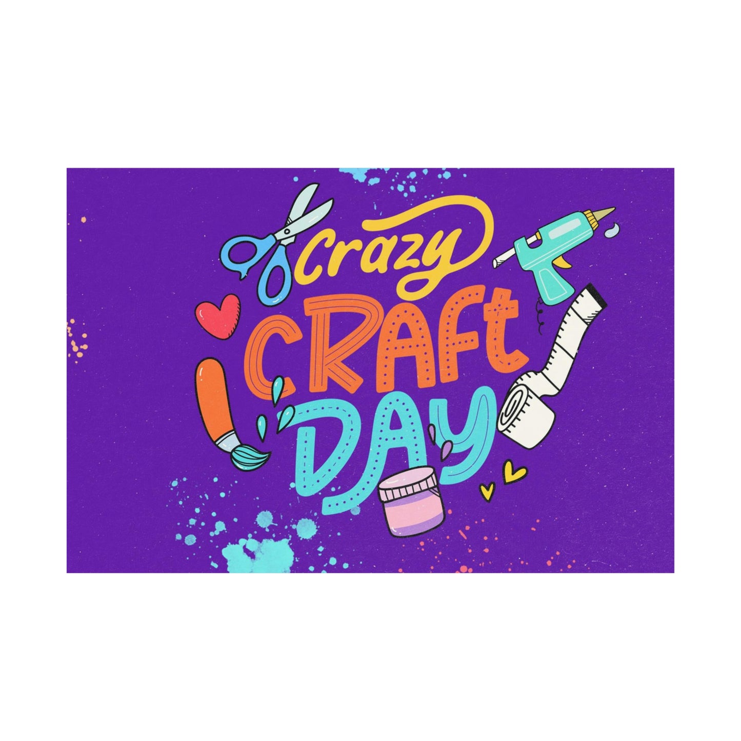 Poster I V7 I Crazy Craft Day Event Graphic I Horizontal