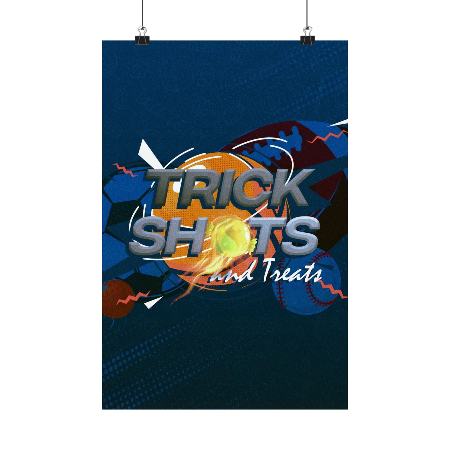 Poster I V7 I Trick Shots and Treats Event Graphic I Vertical