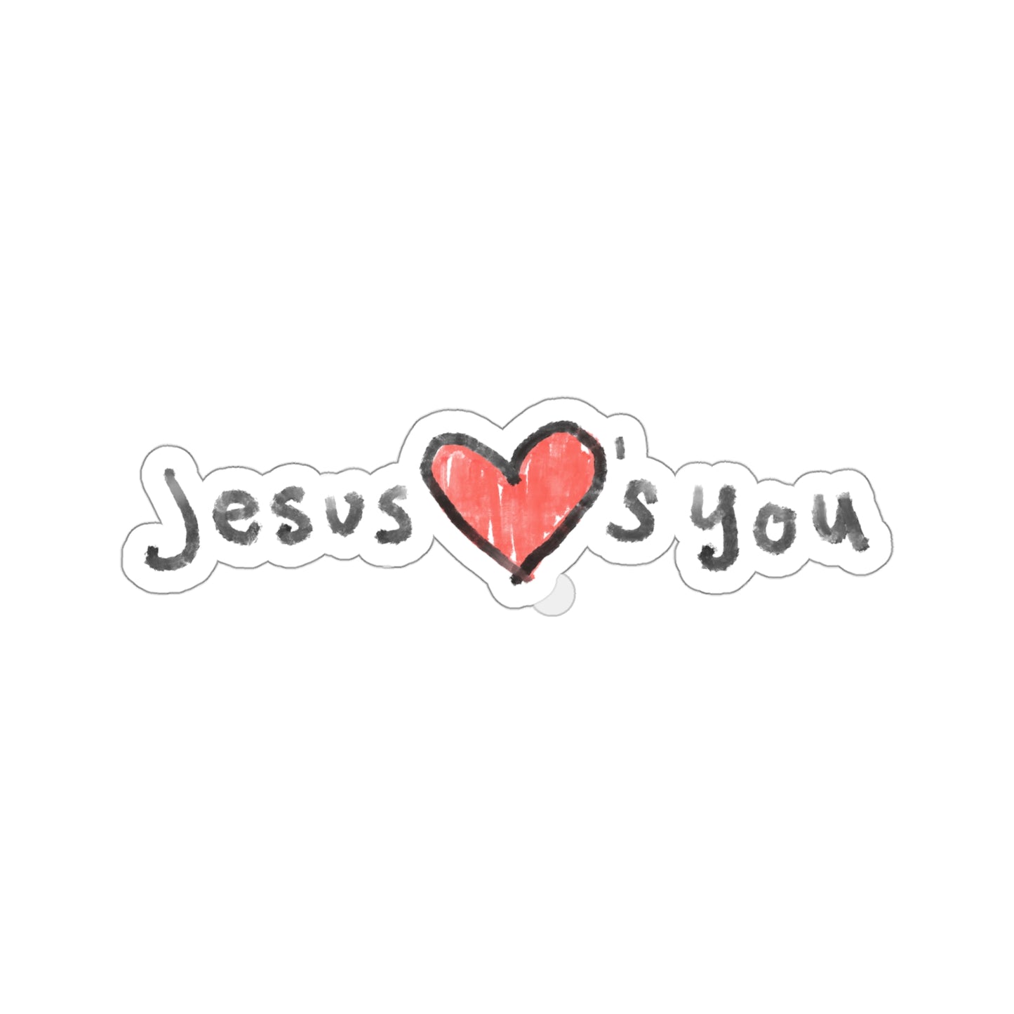 Jesus Loves You Horizontal Sticker