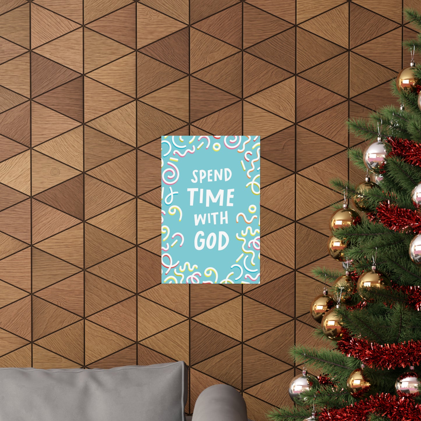 Poster I V7 I Spend Time With God Discipleship Graphic I Vertical