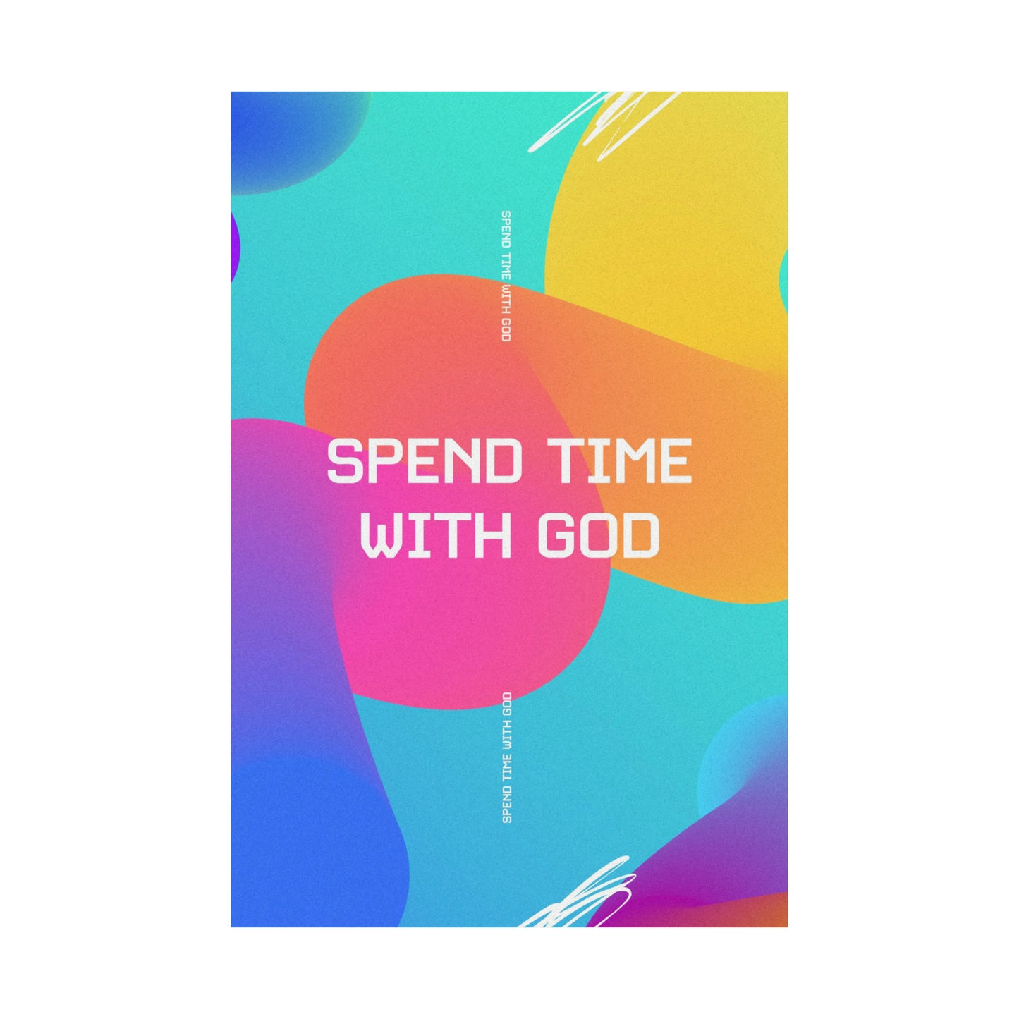 Poster I V6 I Spend Time With God Kids Discipleship Graphic I Vertical