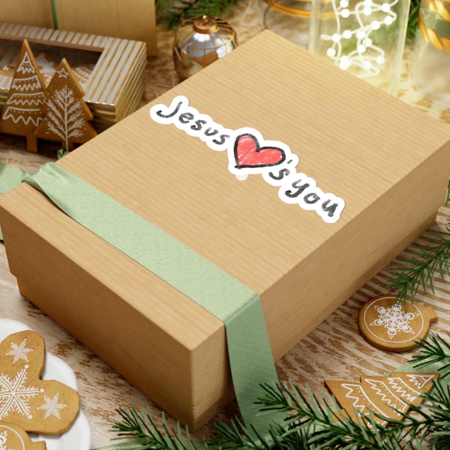 Jesus Loves You Horizontal Sticker