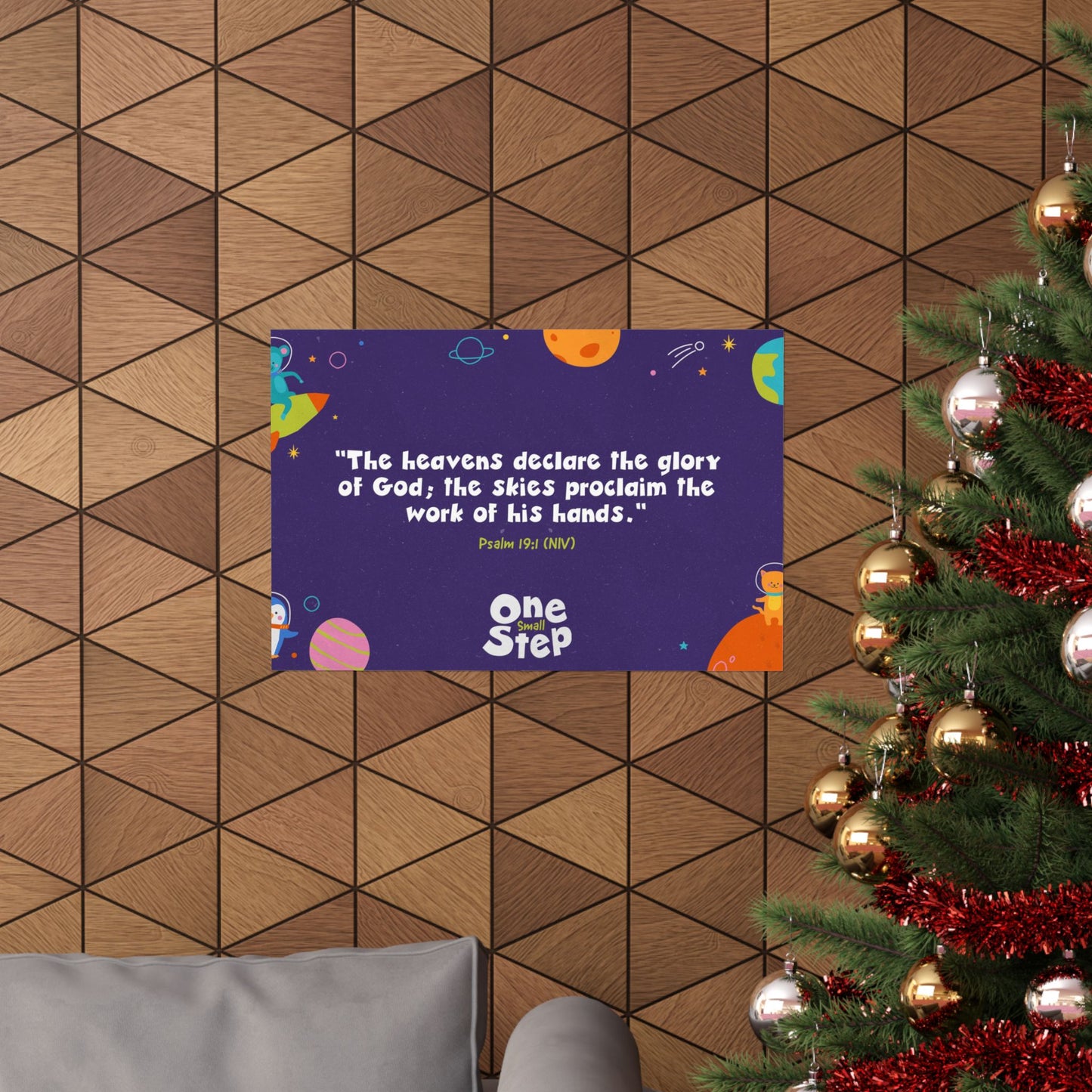 Poster | V7 | One Small Step Preschool Memory Verse Graphic | Horizontal
