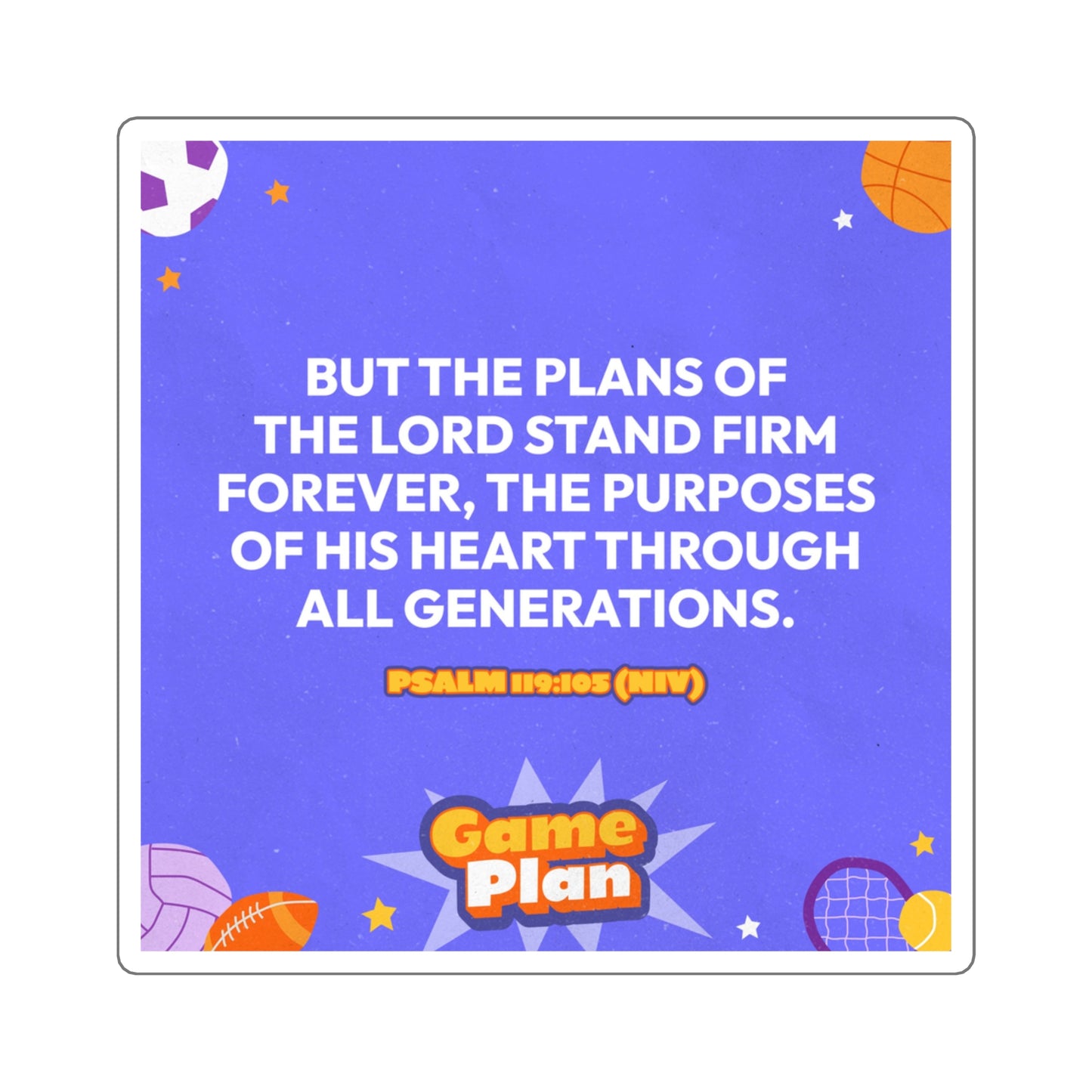 Memory Verse Sticker | V8 | Game Plan Preschool