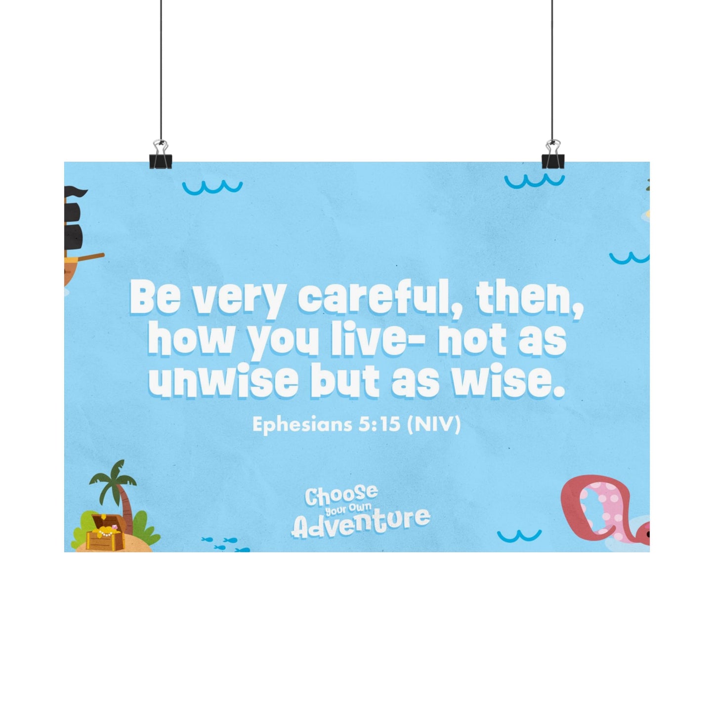 Poster | V5 | Choose Your Own Adventure Preschool Memory Verse Graphic | Horizontal