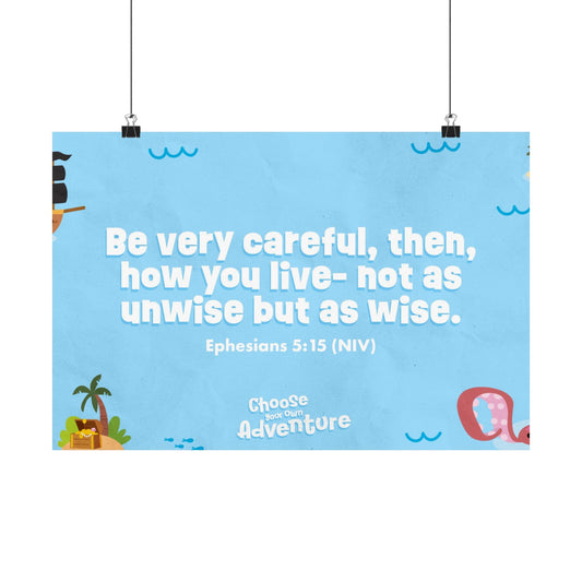 Poster | V5 | Choose Your Own Adventure Preschool Memory Verse Graphic | Horizontal
