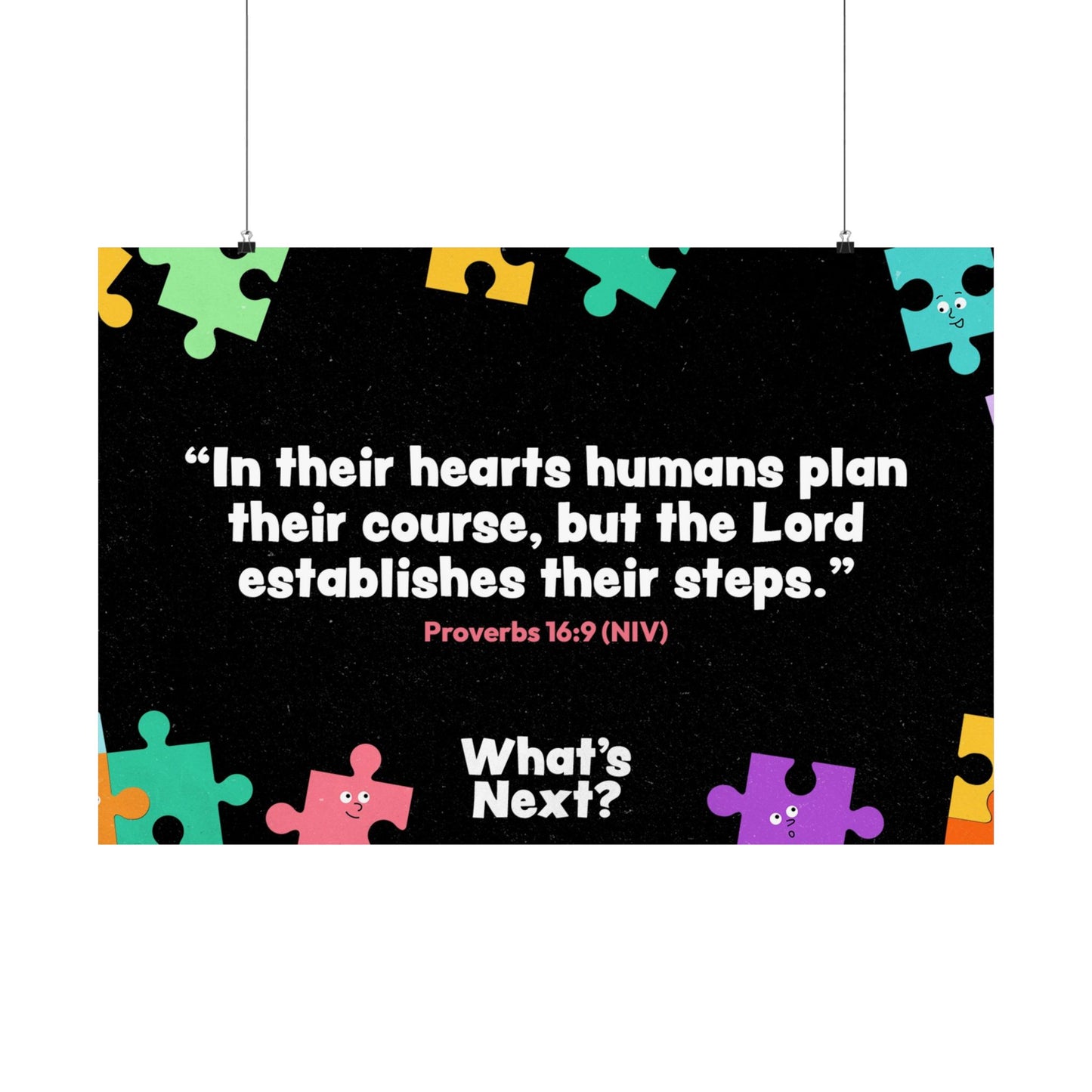 Poster | V8 | What's Next Preschool Memory Verse Graphic | Horizontal