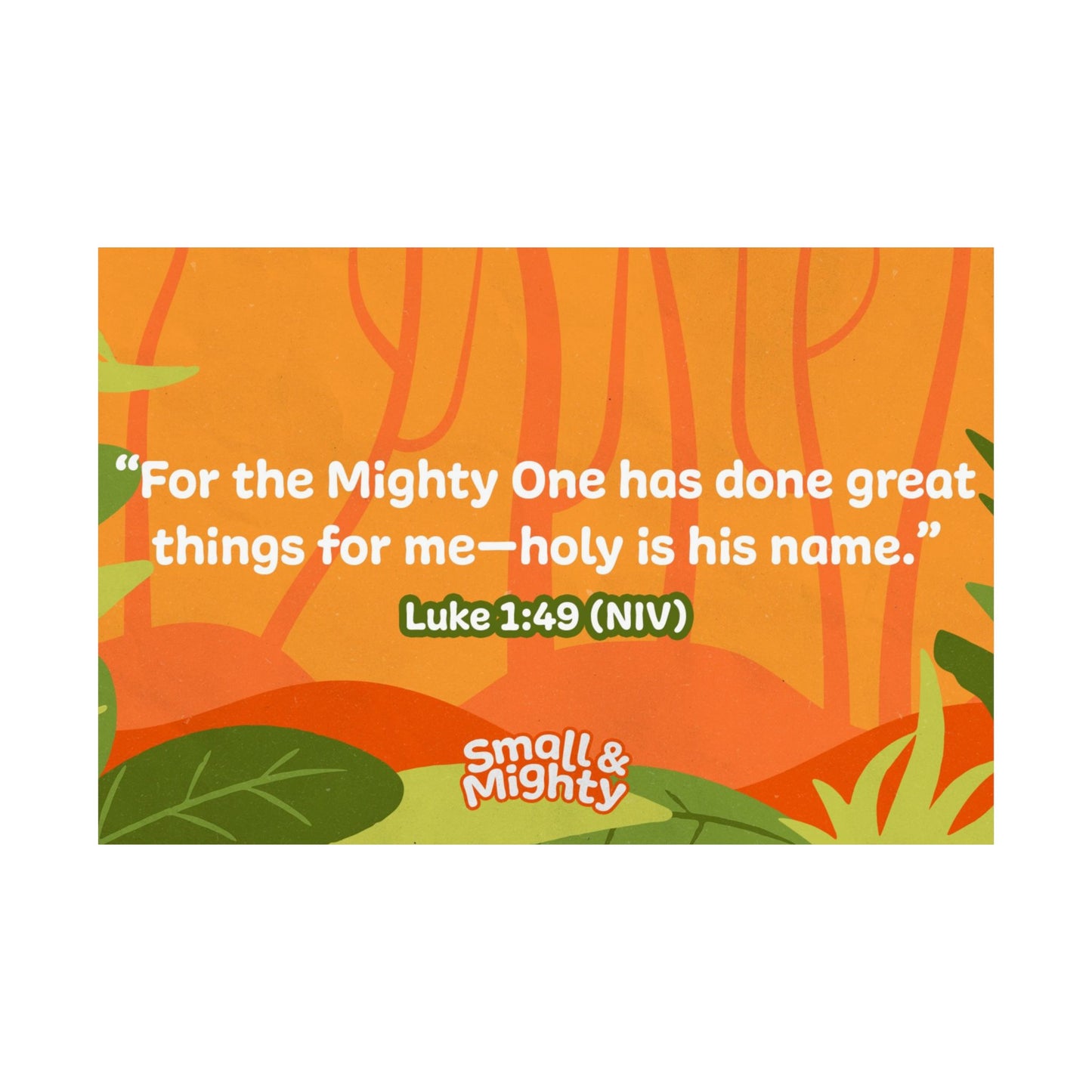 Poster | Small & Mighty Preschool Memory Verse Graphic | Horizontal