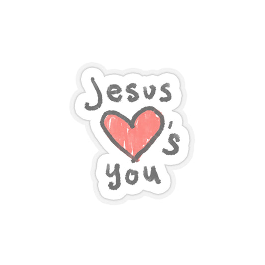 Jesus Loves You Vertical Sticker