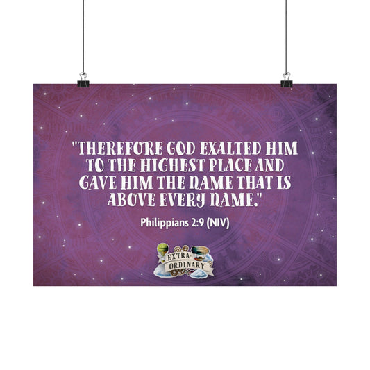 Poster | V9 | Extra-Ordinary Elementary Memory Verse Graphic | Horizontal