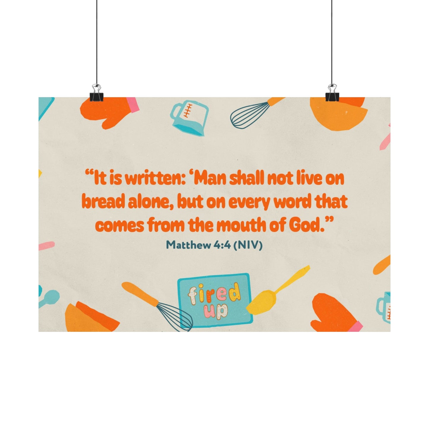 Poster | V8 | Fired Up Preschool Memory Verse Graphic | Horizontal