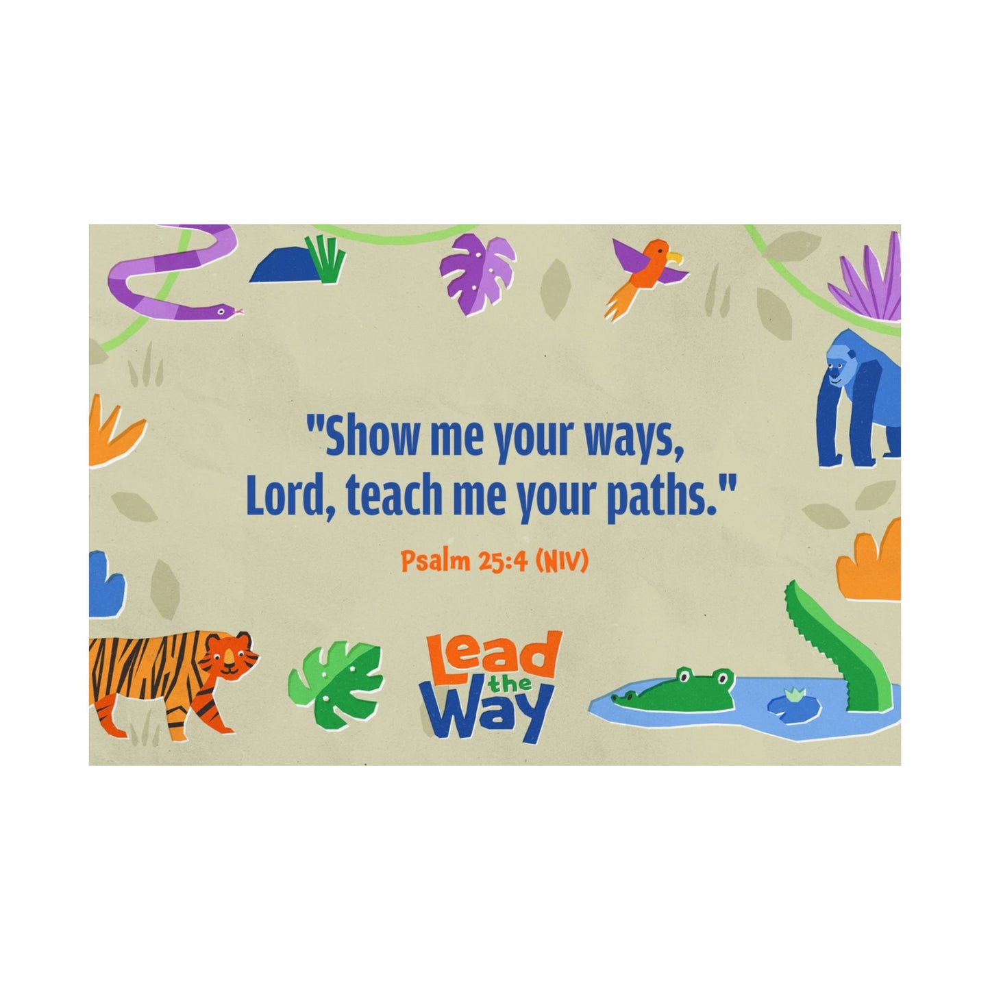 Poster | V7 | Lead the Way Preschool Memory Verse Graphic | Horizontal
