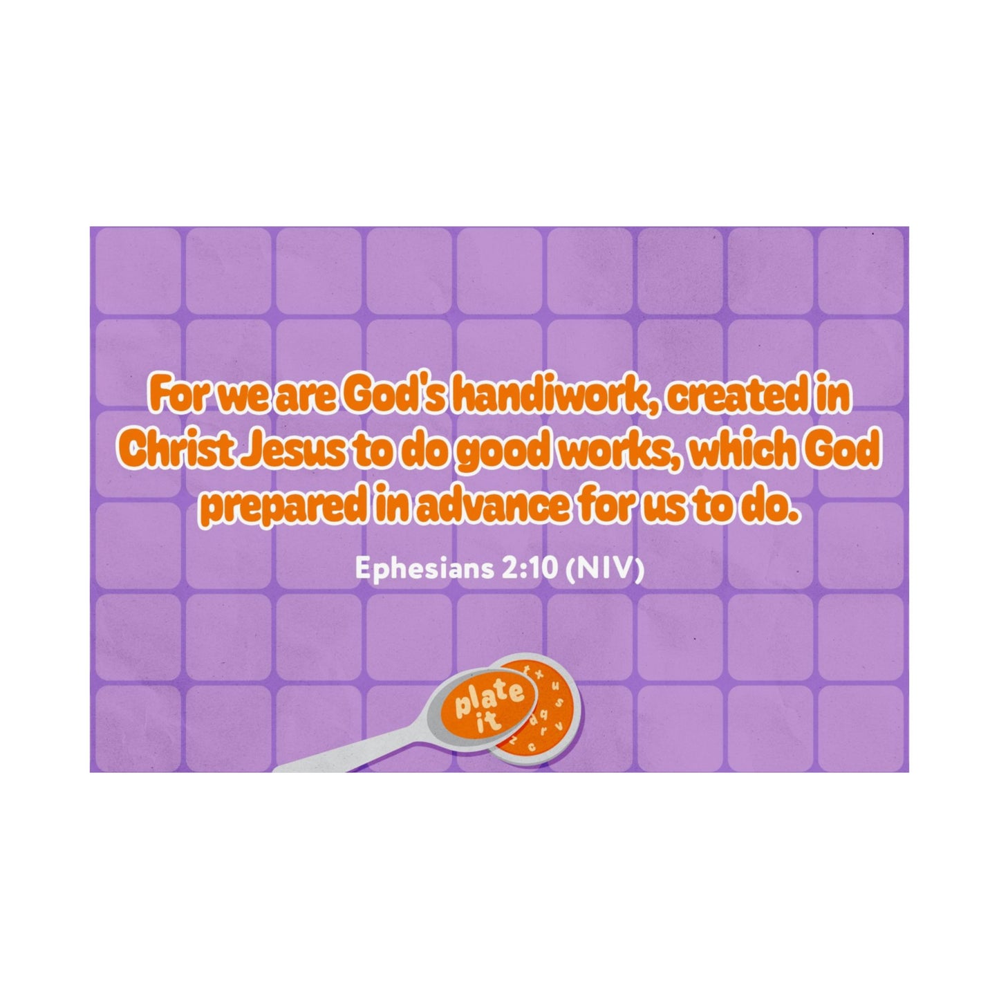 Poster | V5 | Plate It Preschool Memory Verse Graphic | Horizontal