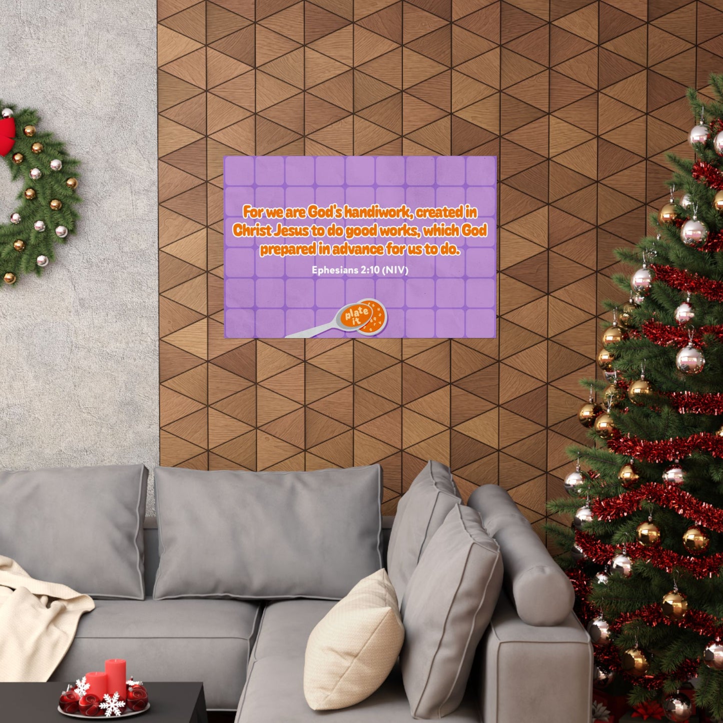 Poster | V5 | Plate It Preschool Memory Verse Graphic | Horizontal