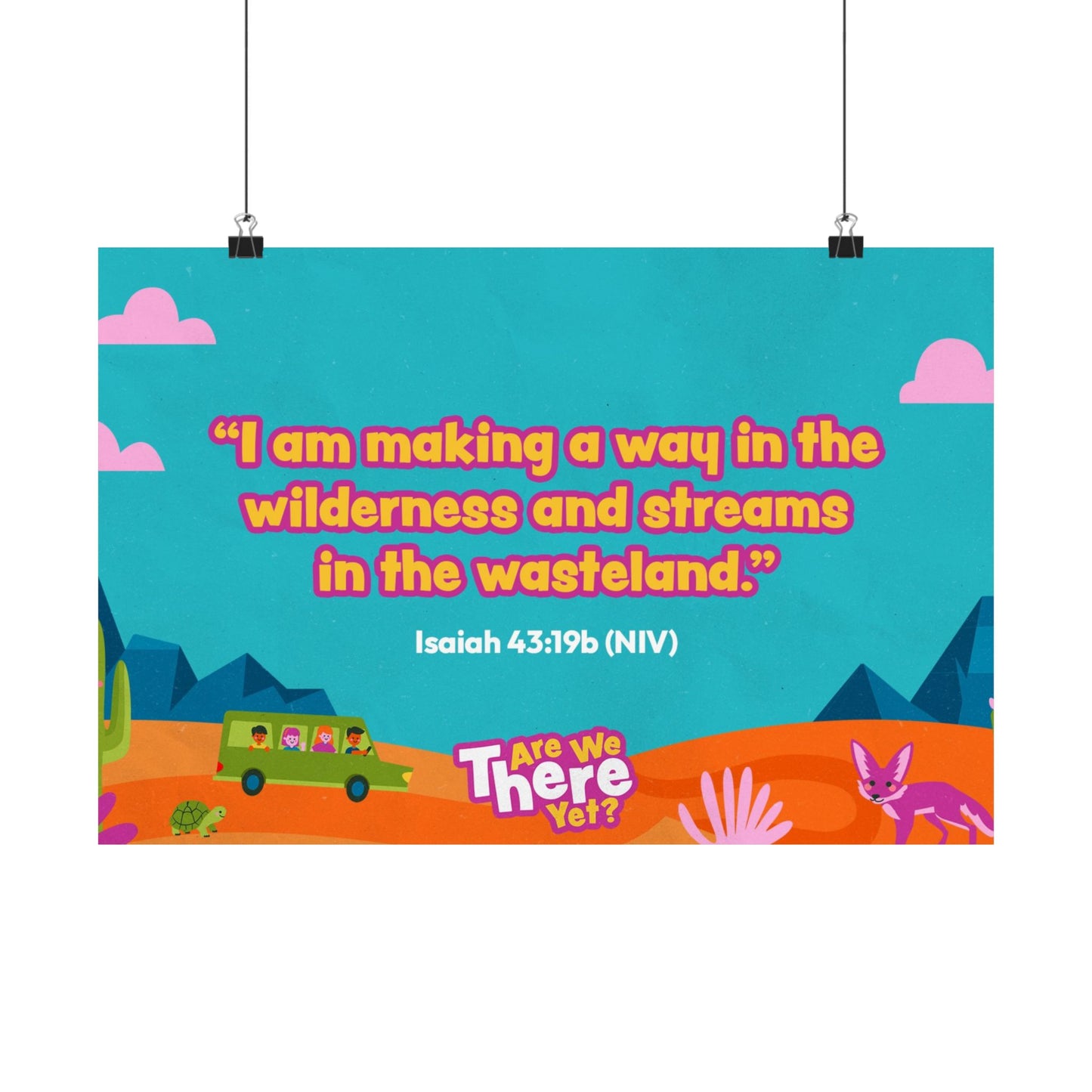 Poster | V7 | Are We There Yet Preschool Memory Verse Graphic | Horizontal