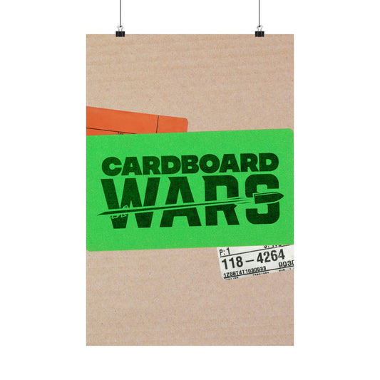 Poster I V6 I Cardboard Wars Event Graphic I Vertical