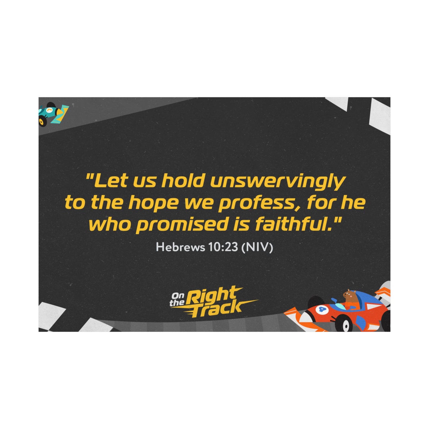 Poster | V7 | On the Right Track Preschool Memory Verse Graphic | Horizontal