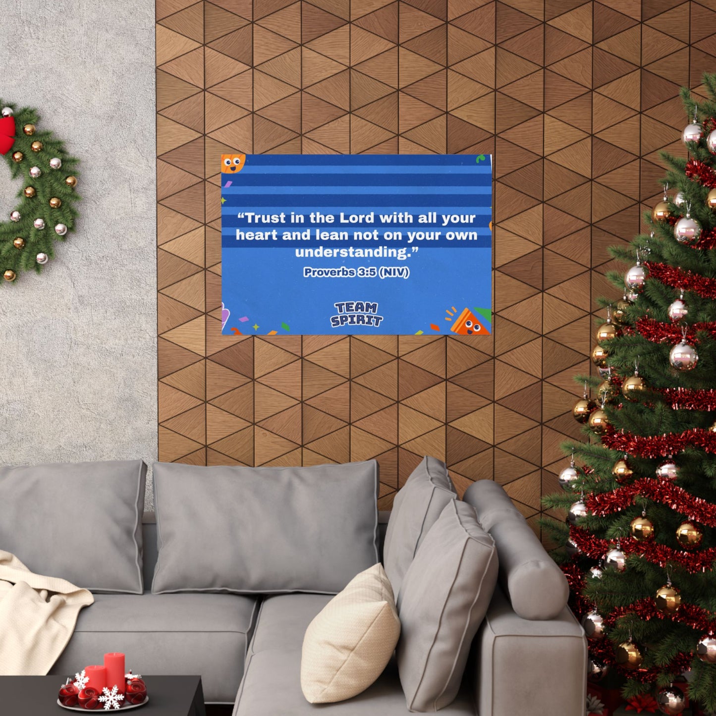 Poster | Team Spirit Preschool Memory Verse Graphic | Horizontal