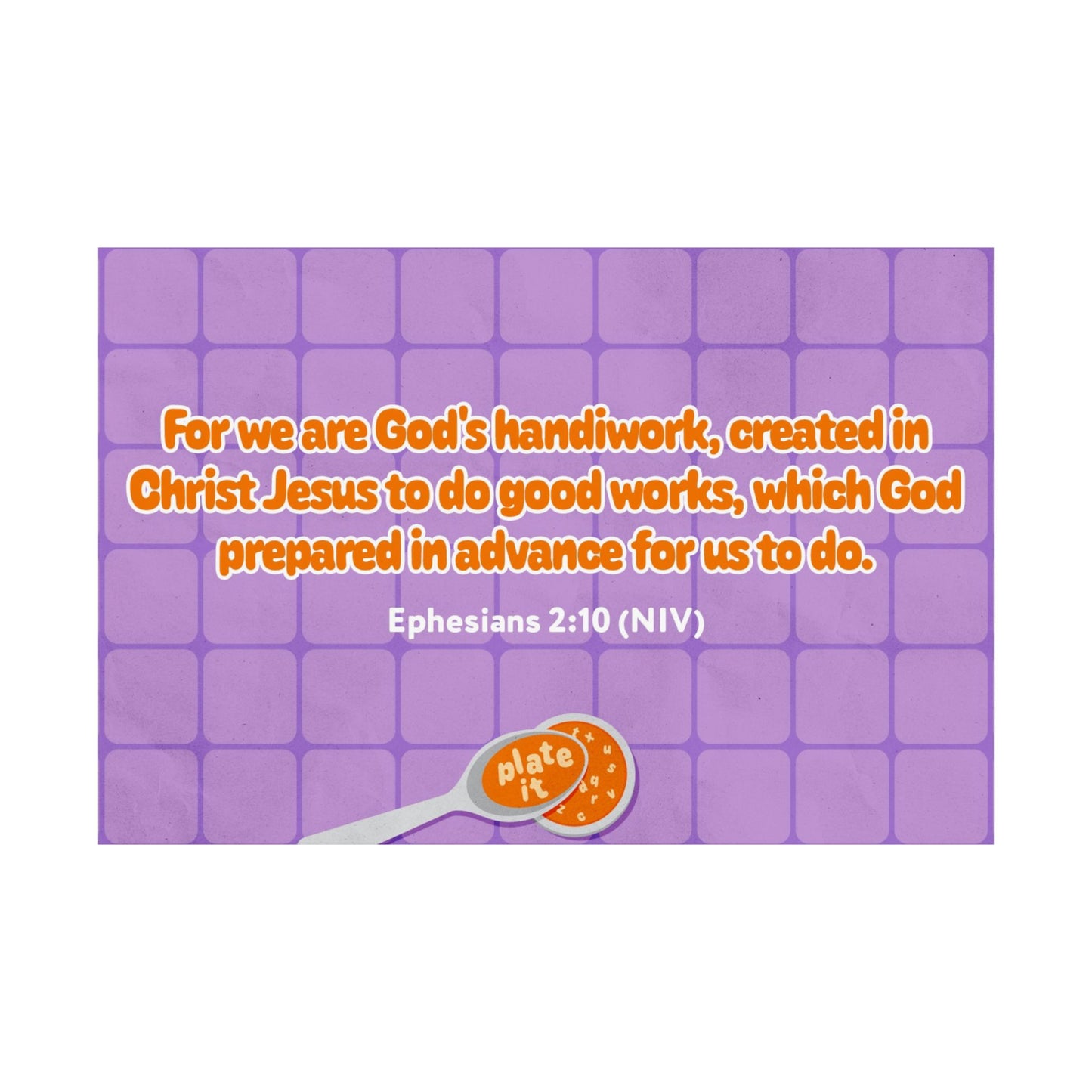 Poster | V5 | Plate It Preschool Memory Verse Graphic | Horizontal