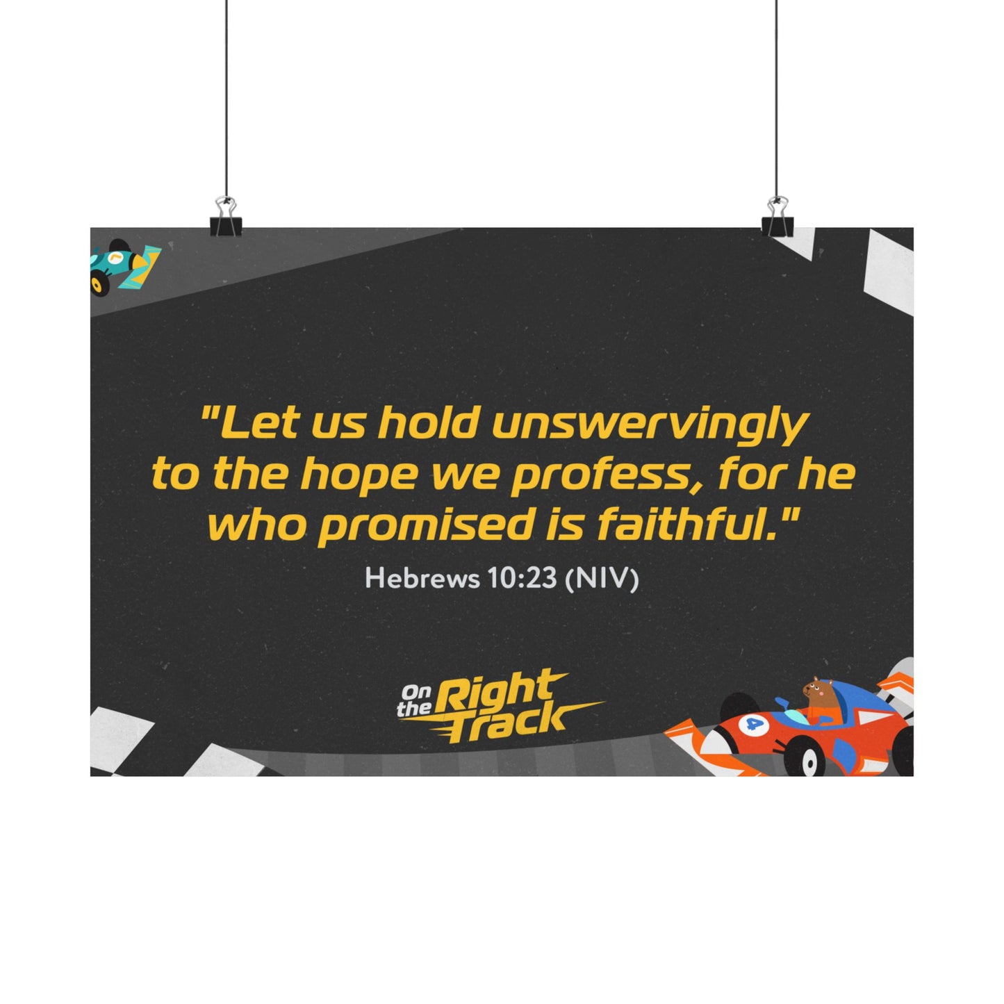 Poster | V7 | On the Right Track Preschool Memory Verse Graphic | Horizontal