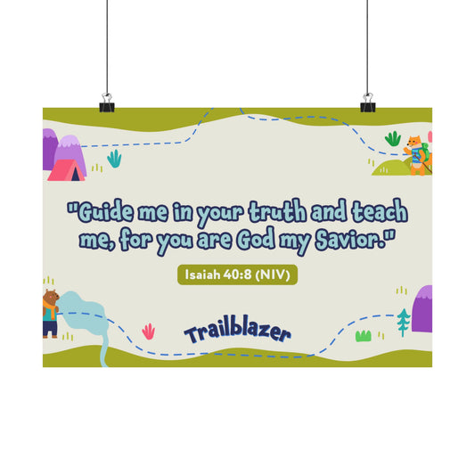 Poster | V9 | Trailblazer Preschool Memory Verse Graphic | Horizontal