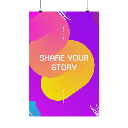 Poster I V6 I Share Your Story Kids Discipleship Graphic I Vertical