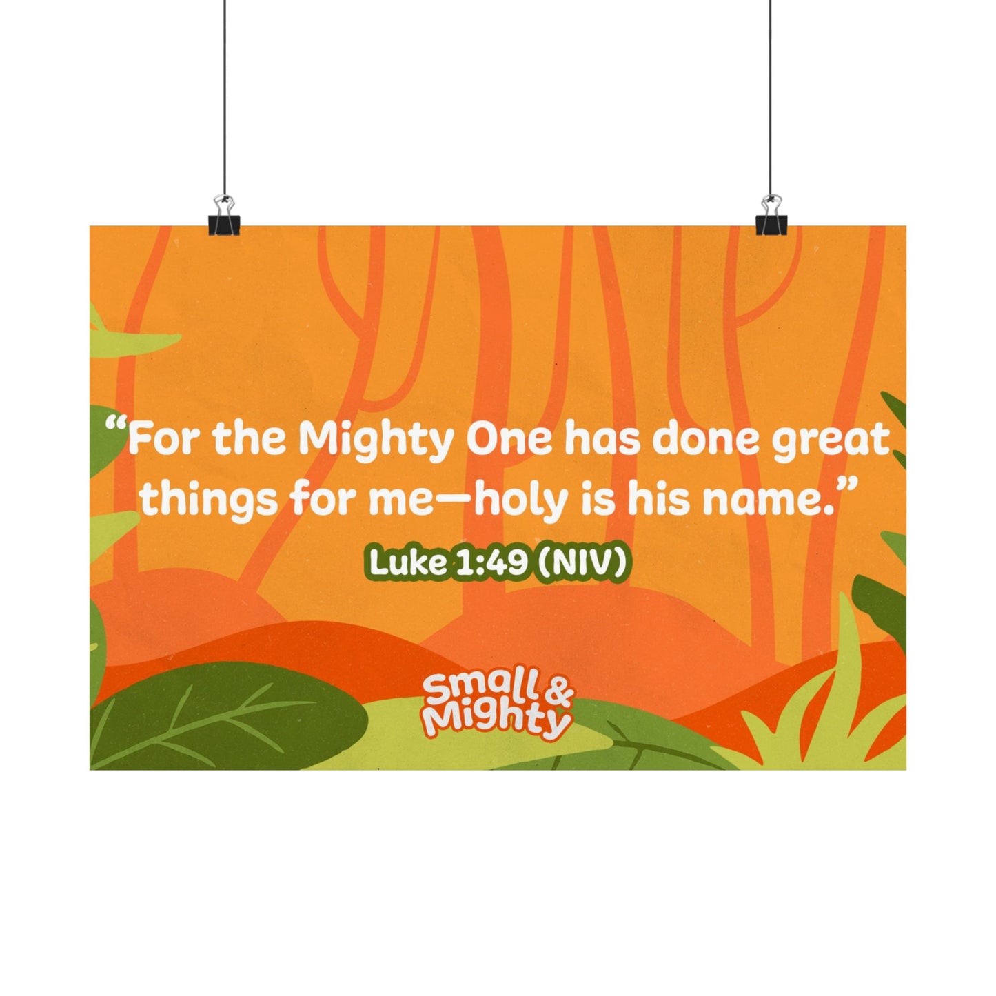 Poster | Small & Mighty Preschool Memory Verse Graphic | Horizontal