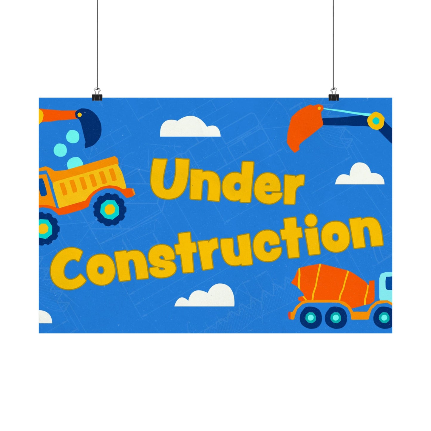 Poster | V8 | Under Construction Preschool Series Graphic | Horizontal