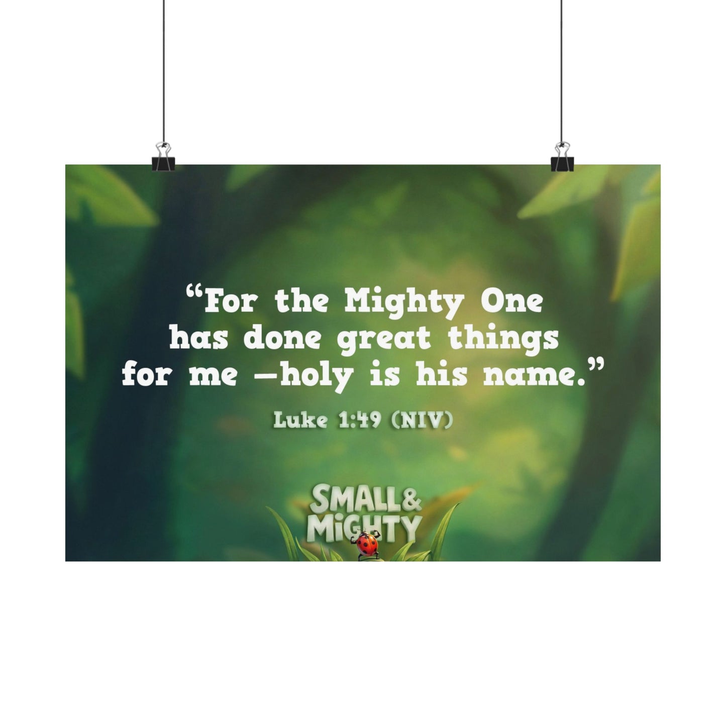 Poster | Small & Mighty Elementary Memory Verse Graphic | Horizontal