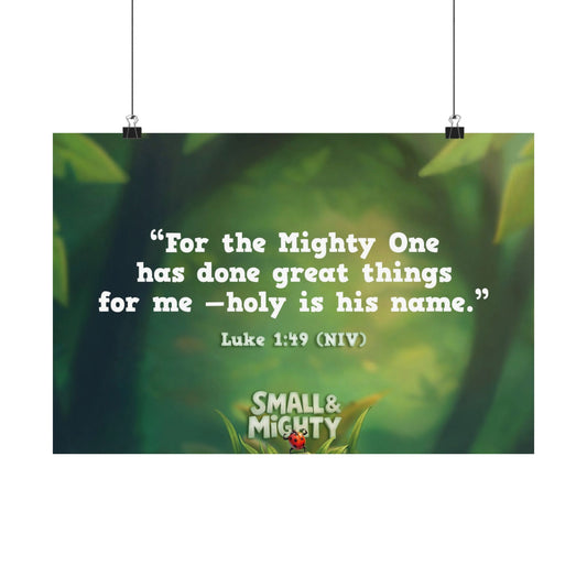 Poster | Small & Mighty Elementary Memory Verse Graphic | Horizontal
