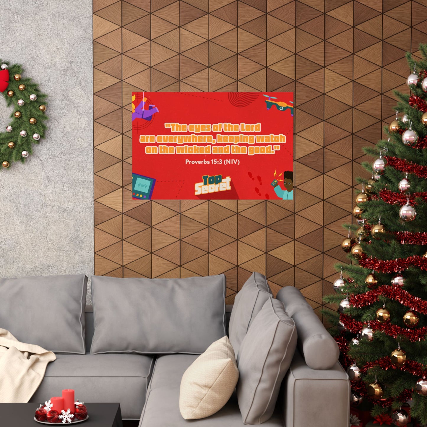 Poster | V9 | Top Secret Preschool Memory Verse Graphic | Horizontal