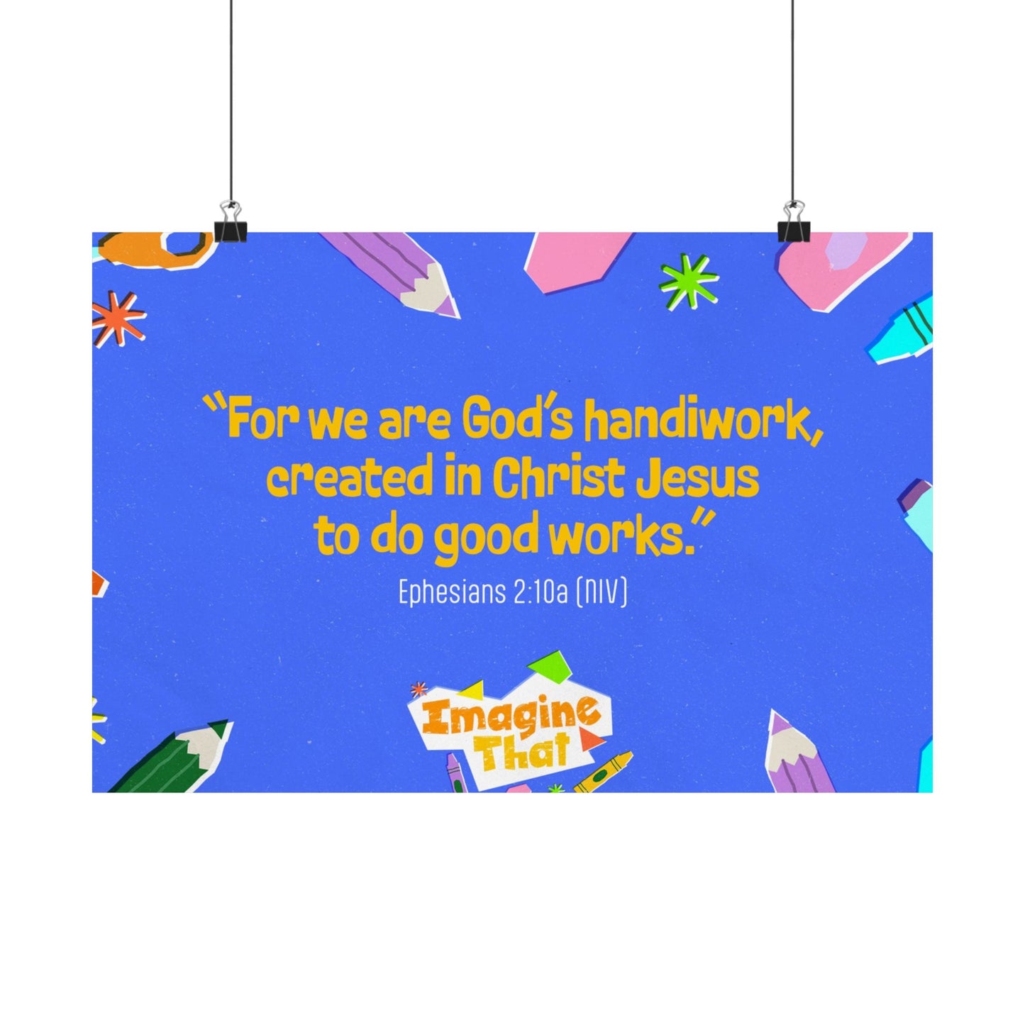Poster | V8 | Imagine That Preschool Memory Verse Graphic | Horizontal
