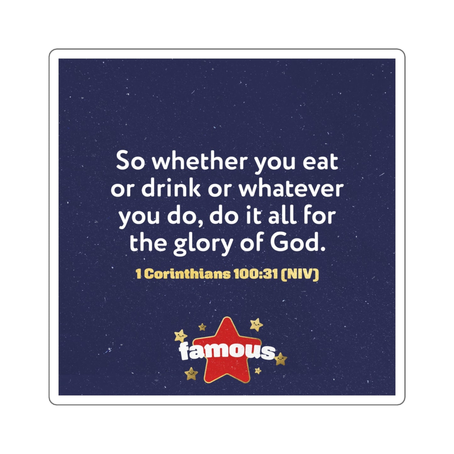 Memory Verse Sticker | V5 | Famous Preschool