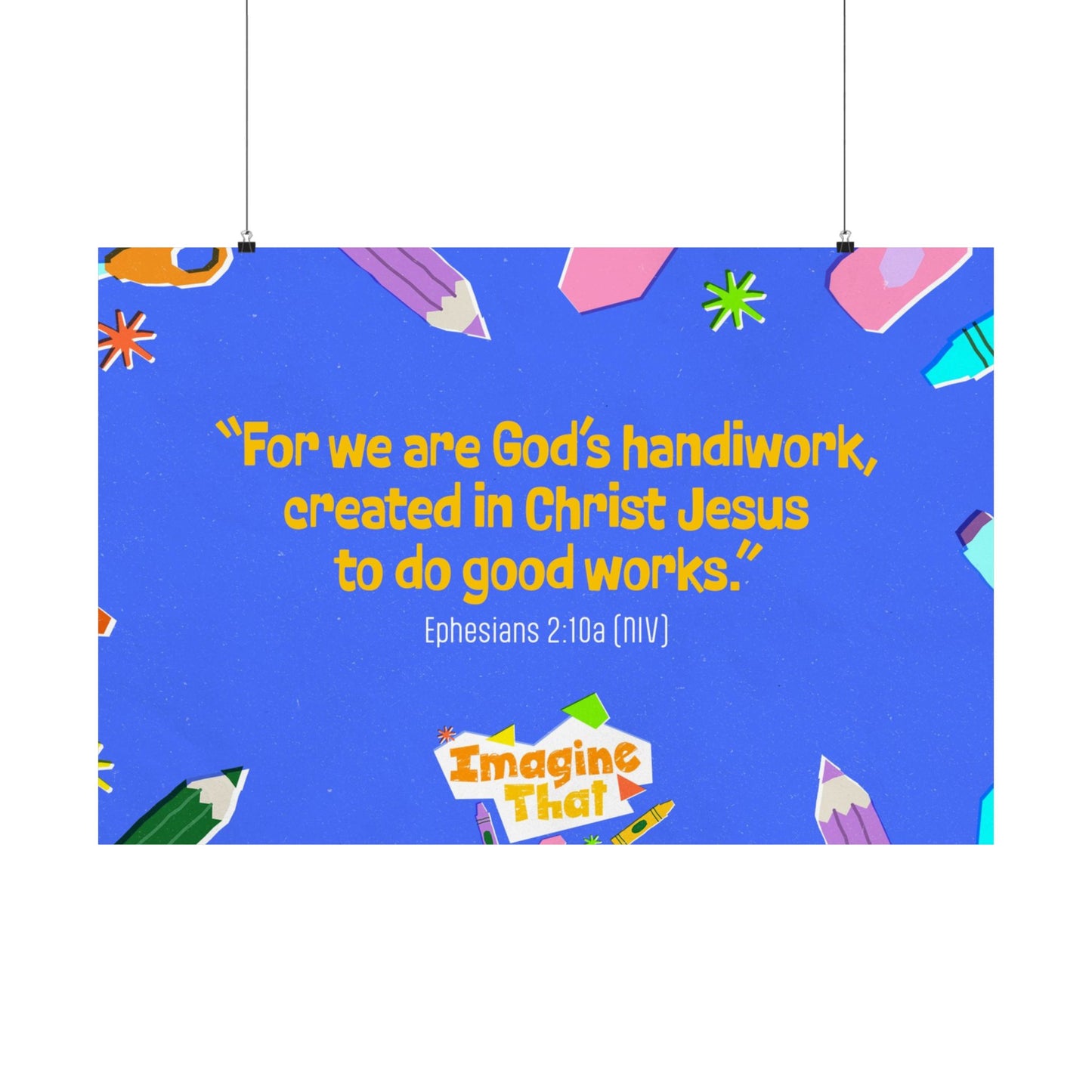 Poster | V8 | Imagine That Preschool Memory Verse Graphic | Horizontal