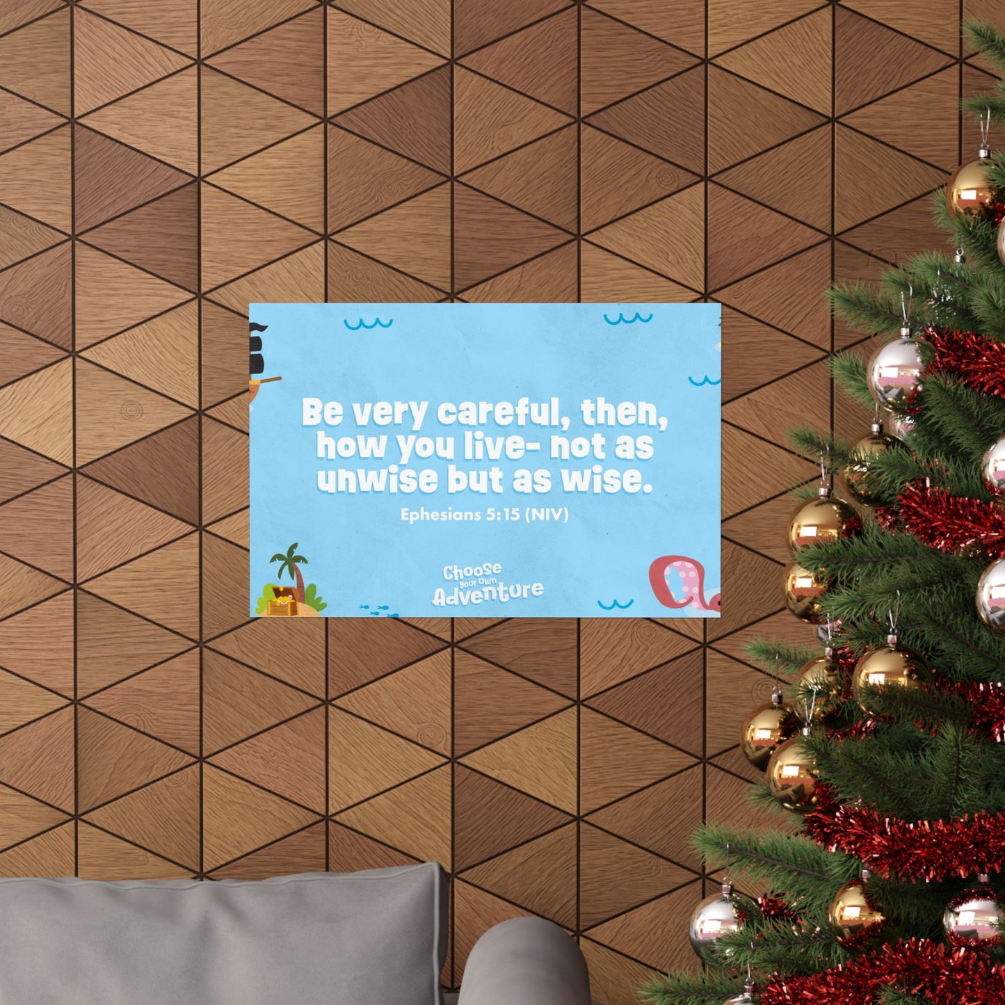Poster | V5 | Choose Your Own Adventure Preschool Memory Verse Graphic | Horizontal