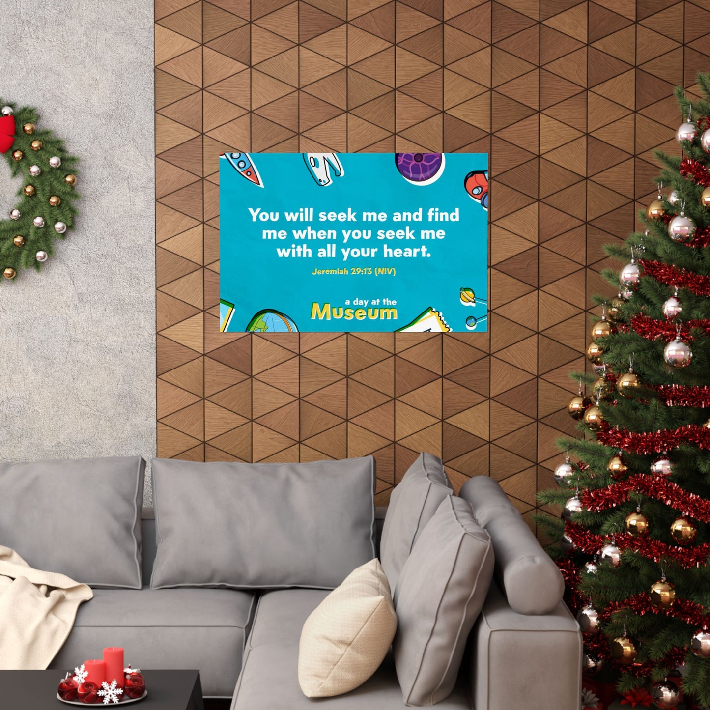 Poster | V5 | A Day At The Museum Preschool Memory Verse Graphic | Horizontal